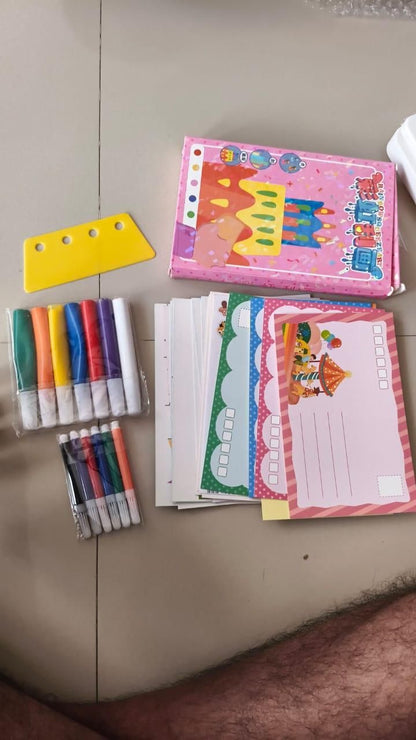 DIY Rainbow Scratch  Dot Art Painting Kits Set for Kids